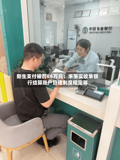 新生支付被罚66万元：未落实收单银行结算账户管理制度规定等